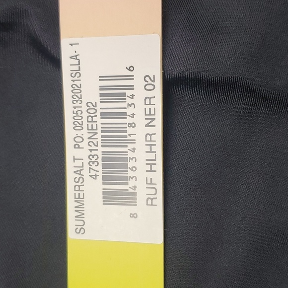 SUMMERSALT The Ruffle Oasis Black Bikini Bottom, Size 2 - Picture 4 of 7